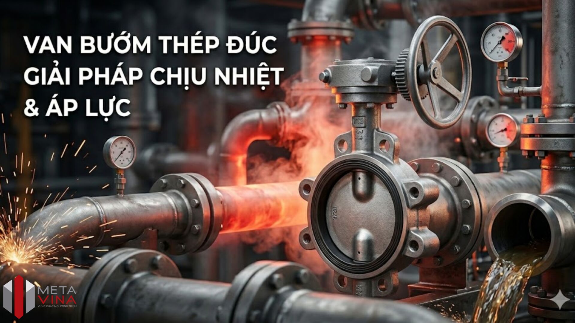Van bướm thép đúc