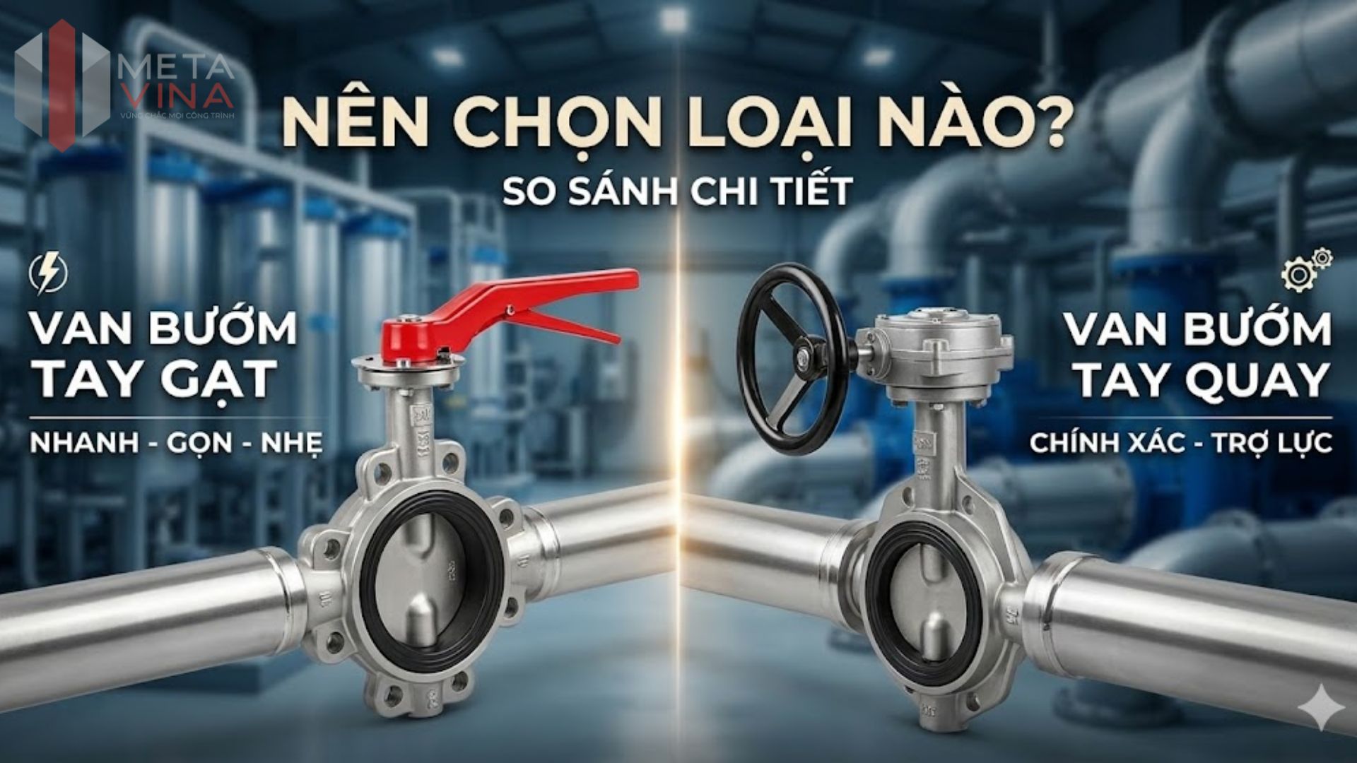 Van bướm tay gạt và van bướm tay quay: Nên chọn loại nào?
