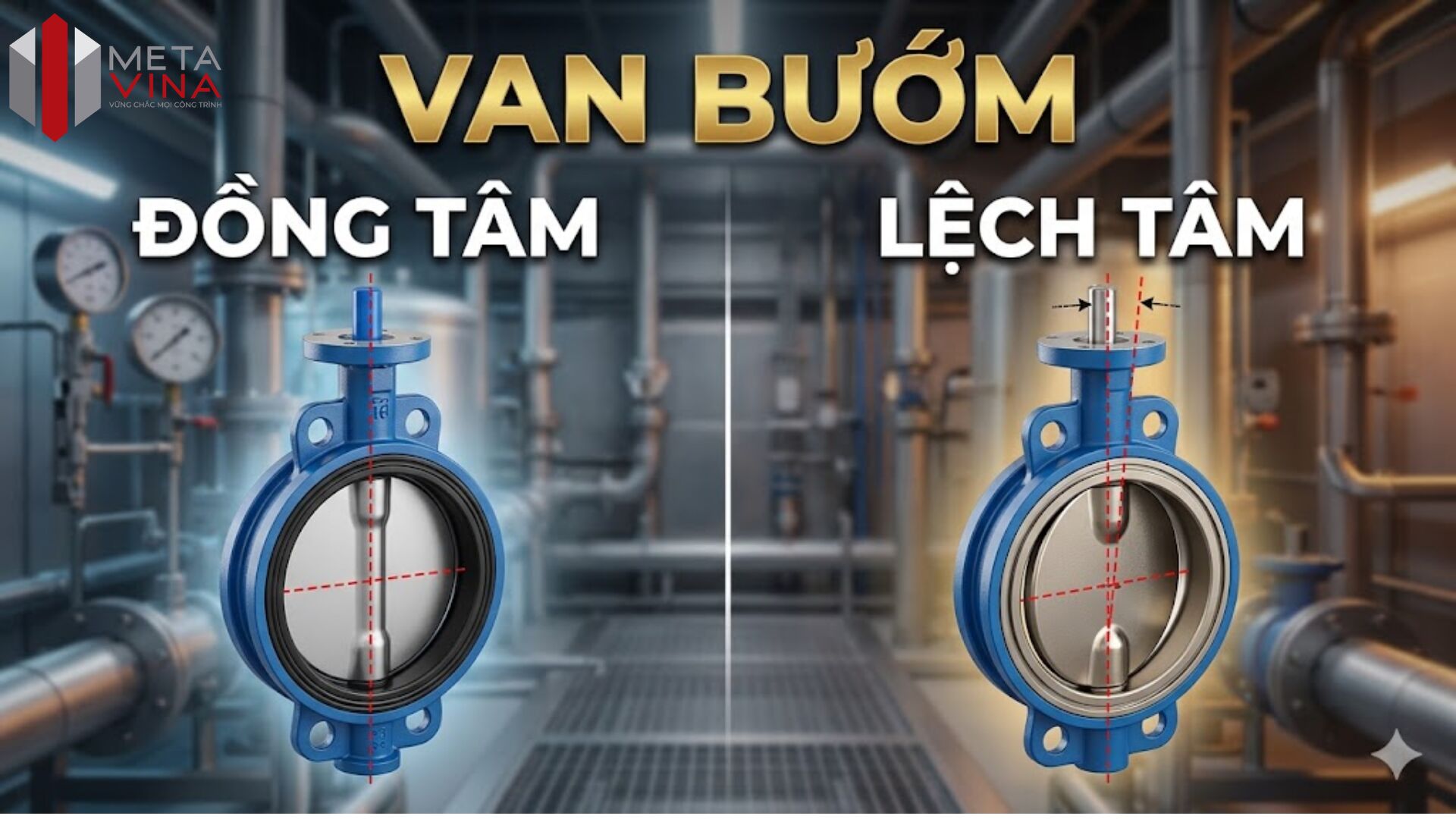 Phân biệt van bướm lệch tâm và đồng tâm