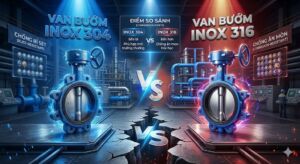 Van bướm Inox 304 và Inox 316